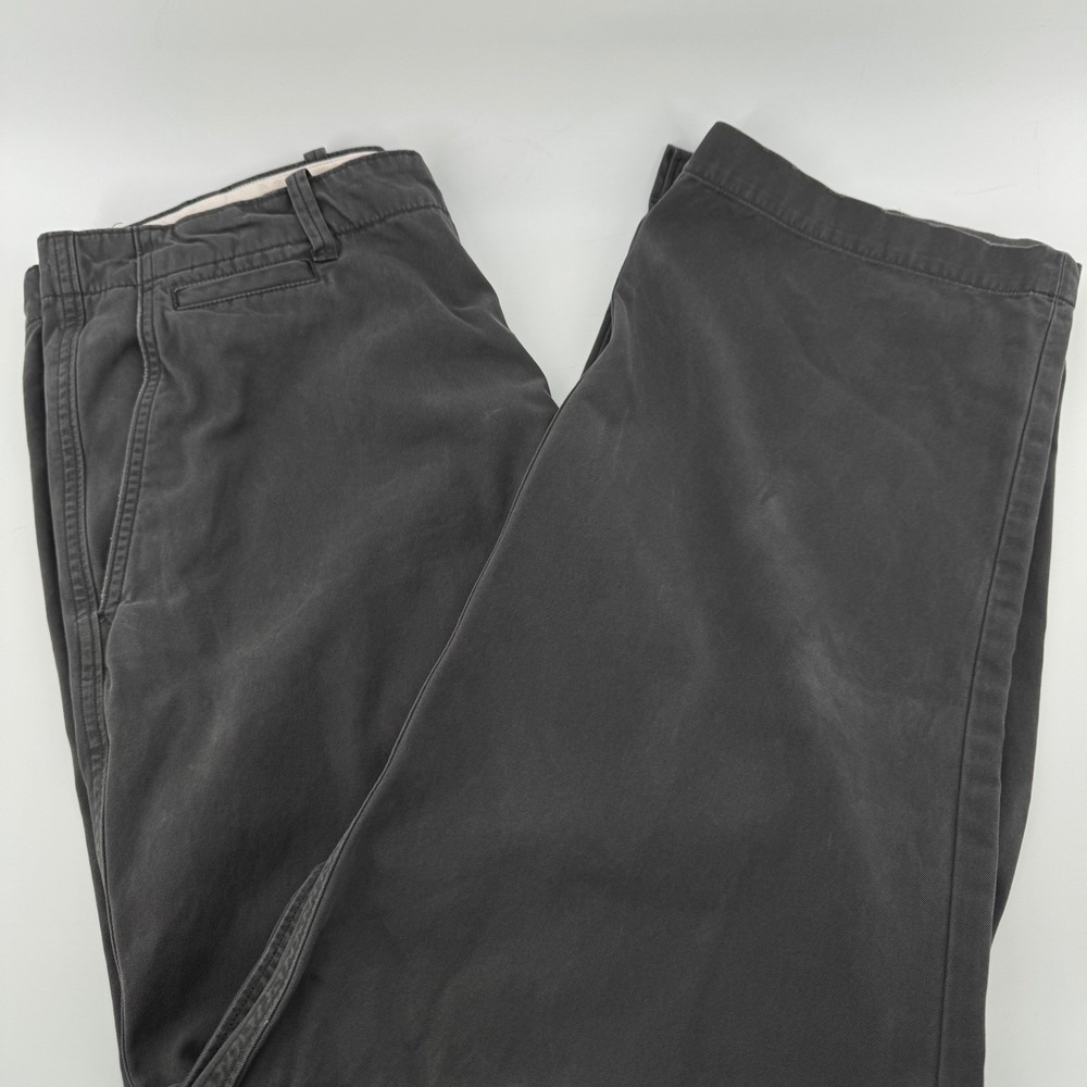 Banana Republic Chino Pants Mens 35x32 Relaxed Fit Cotton Casual Grey Modern